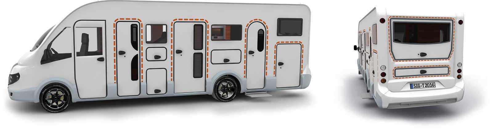 Satisfied tegos customers with Giottiline caravans and RVs